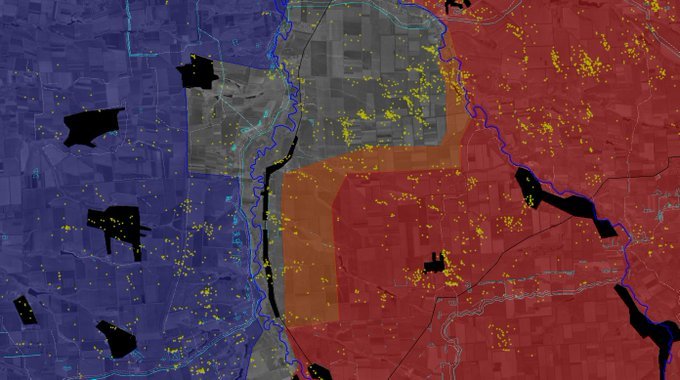 开源情报分析：法国大学生抓住大雪覆盖俄乌前线的机会，利用商业卫星照片标注前线炮击