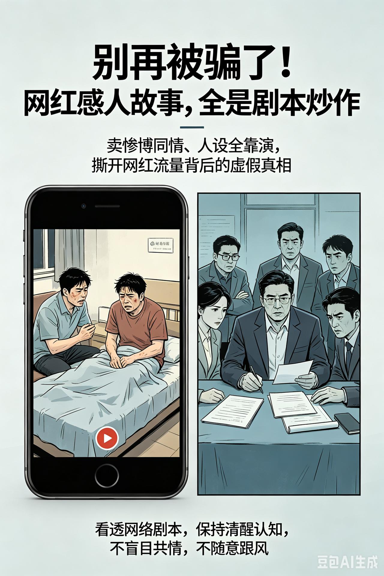 你刷到的感动，可能全是剧本。最关键的是，这些剧本演绎全都被包装成真实发生的事情，