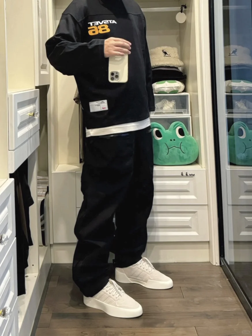 黑白叠穿｜冲锋裤穿搭