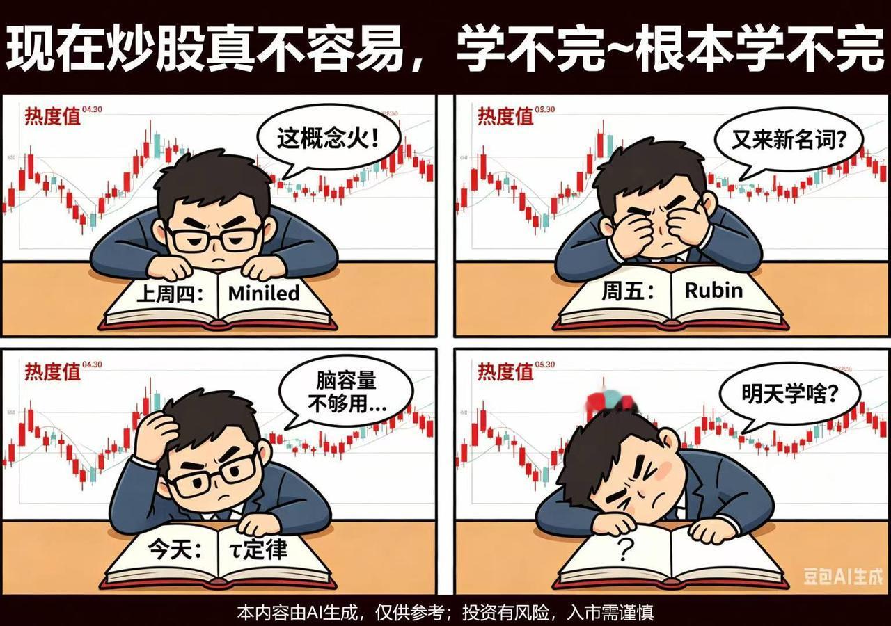💢近期市场主线轮动快，新概念也扎堆亮相：
MiniLED、Rubin、再到今天