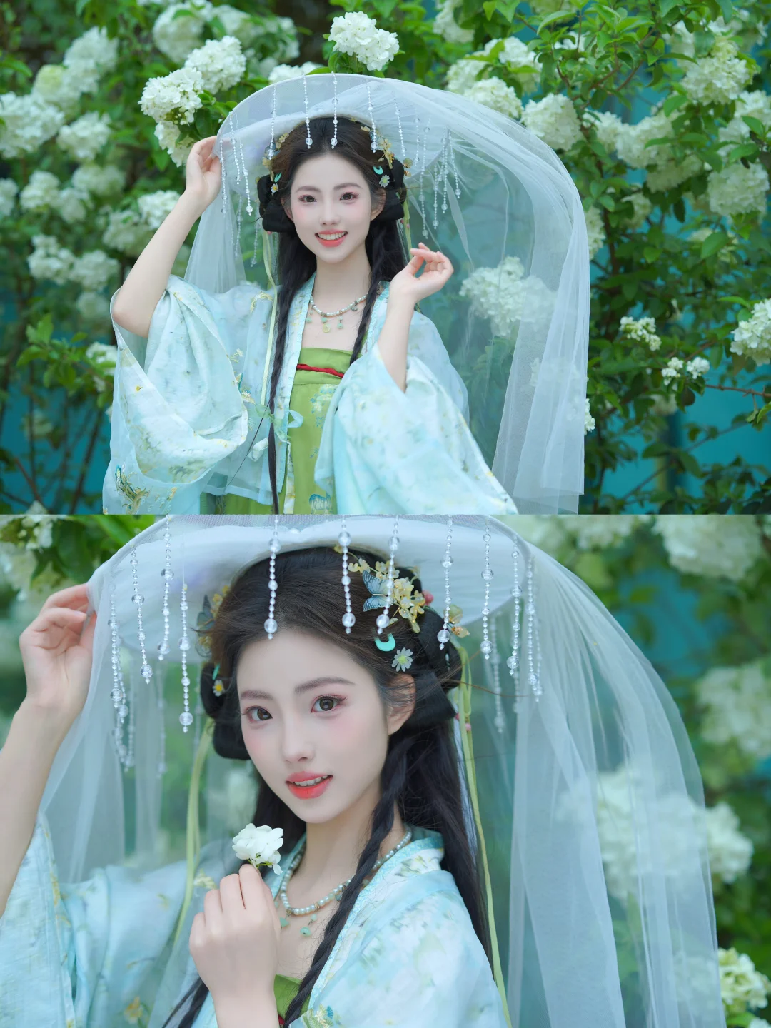 阴天木绣球氛围感拍照姿势|附索尼清透参数