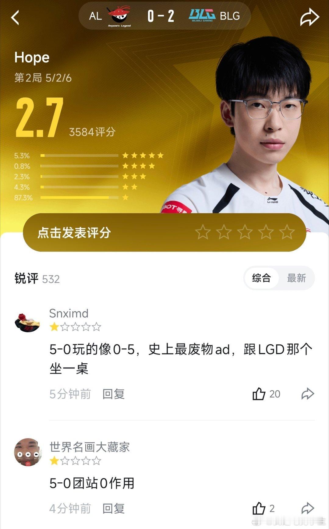 Hope这5-0的卢锡安，怎么打的像是0-5的，状态堪忧！前期这么肥的卢锡安，团