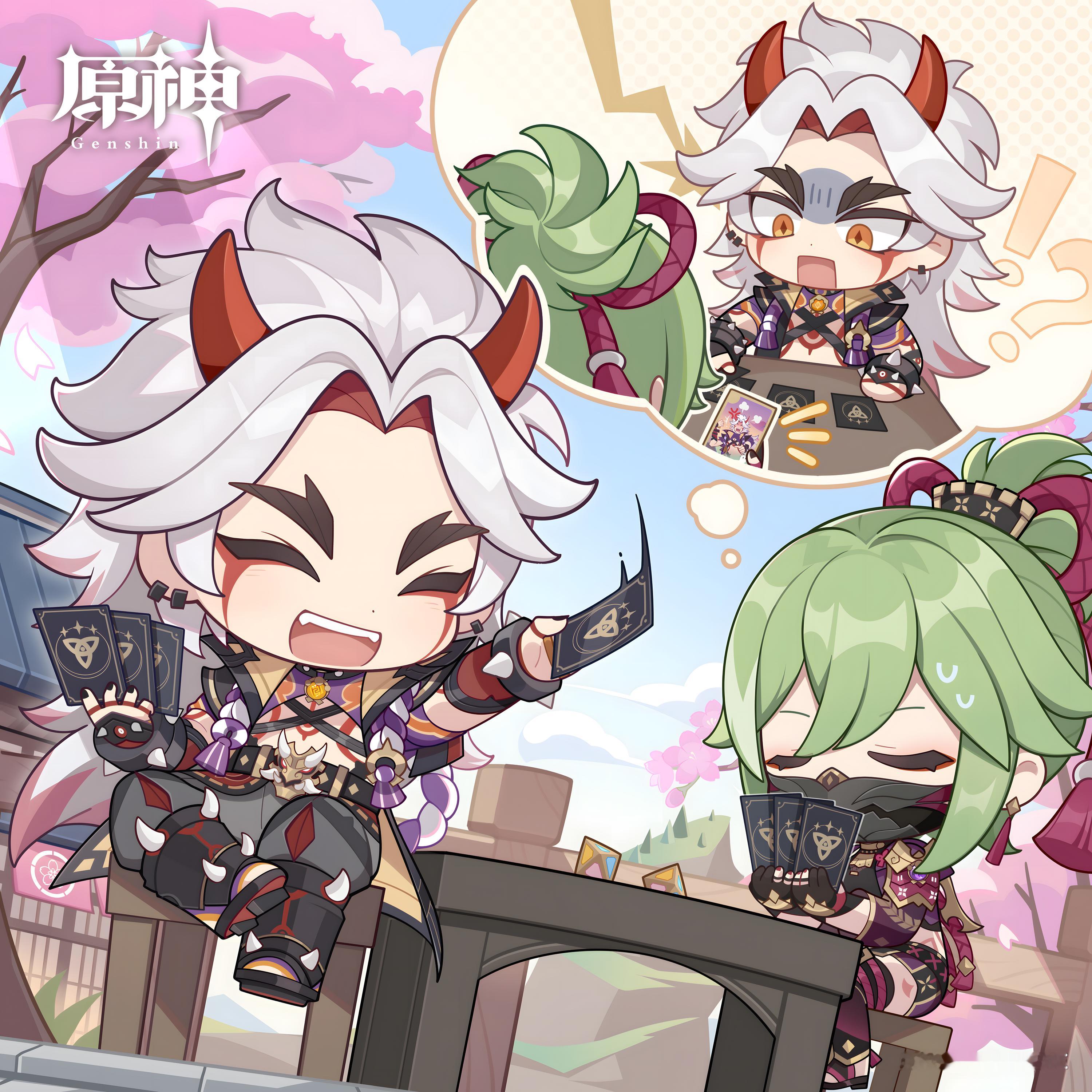 #原神[超话]# 原神6月角色生日贺图q版合集，已高清修图[抱一抱]#原神4.7