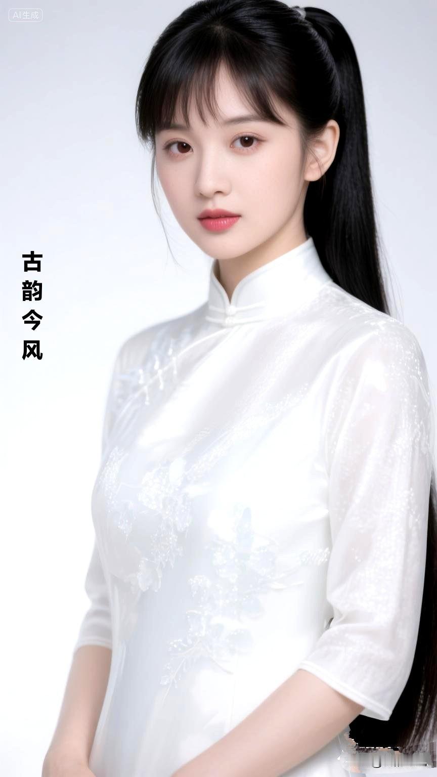 我认为佳人穿什么都好看。
以诗为证及图片对照。
《旗袍汉服双韵》
一着旗袍韵自华