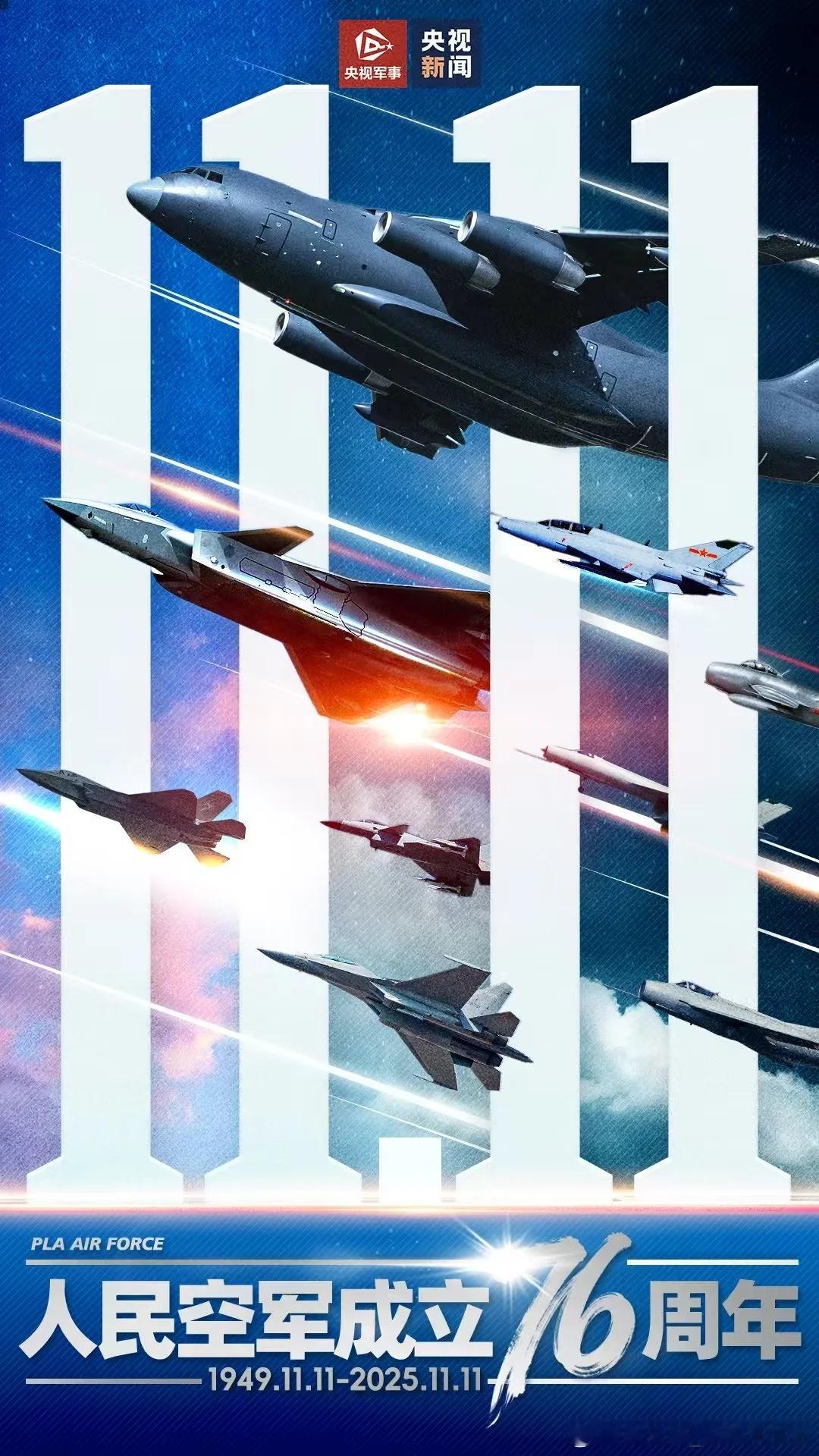 祝贺我们的人民空军成立76周年