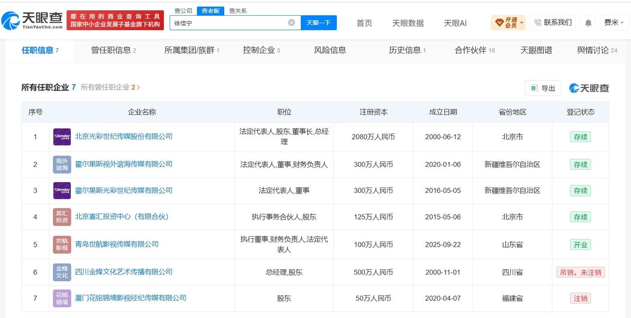 李小冉徐佳宁已无商业关联
李小冉已退出徐佳宁名下公司曝李小冉徐佳宁离婚
近日，李