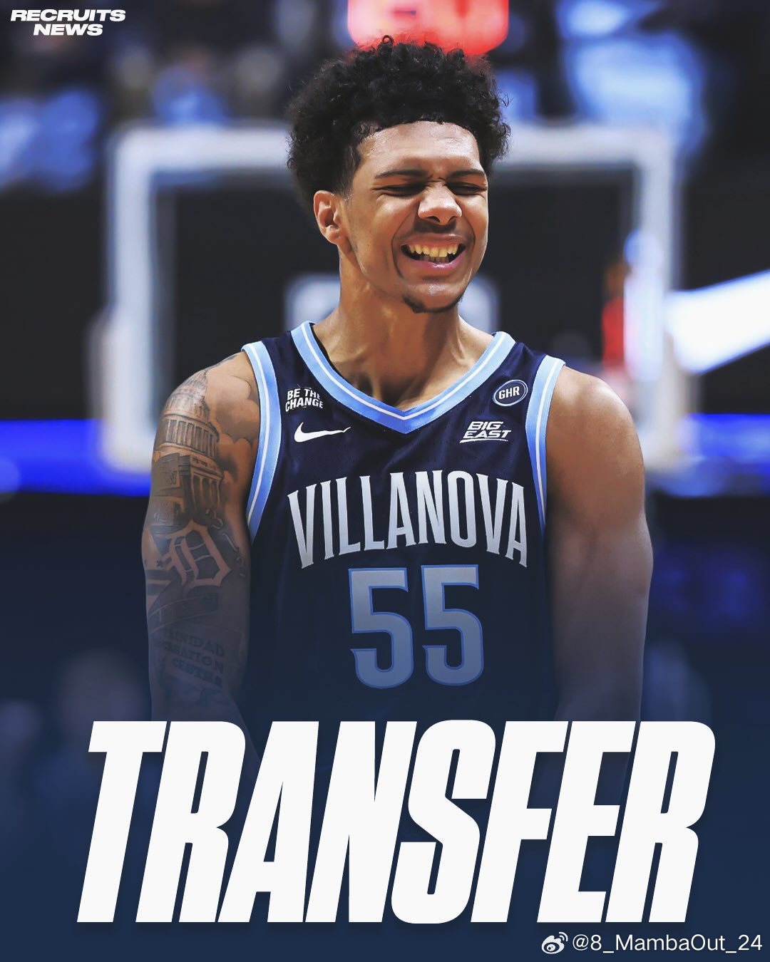 维拉诺瓦大学后卫阿卡登·刘易斯(Acaden Lewis)将进入转学窗口这位身高