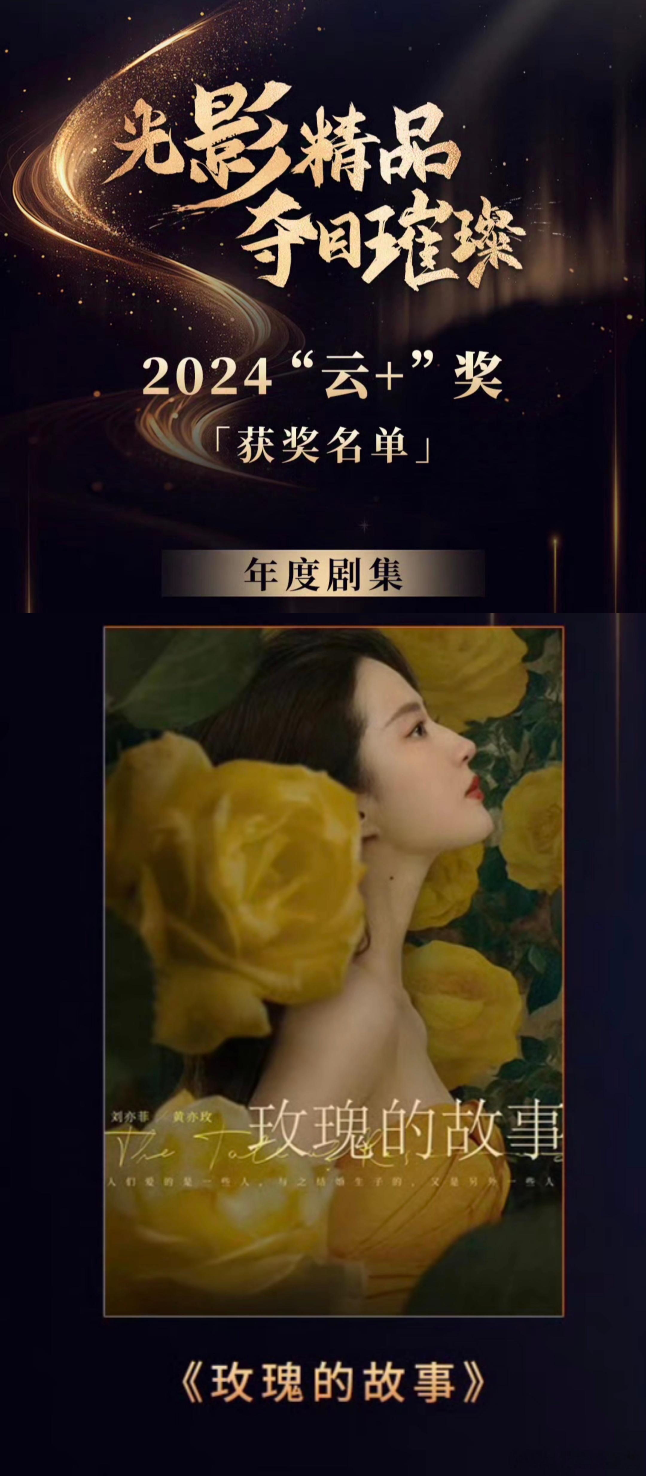 云合数据2024“云+”奖年度榜单——年度剧集《玫瑰的故事》上榜意料之中，出圈无