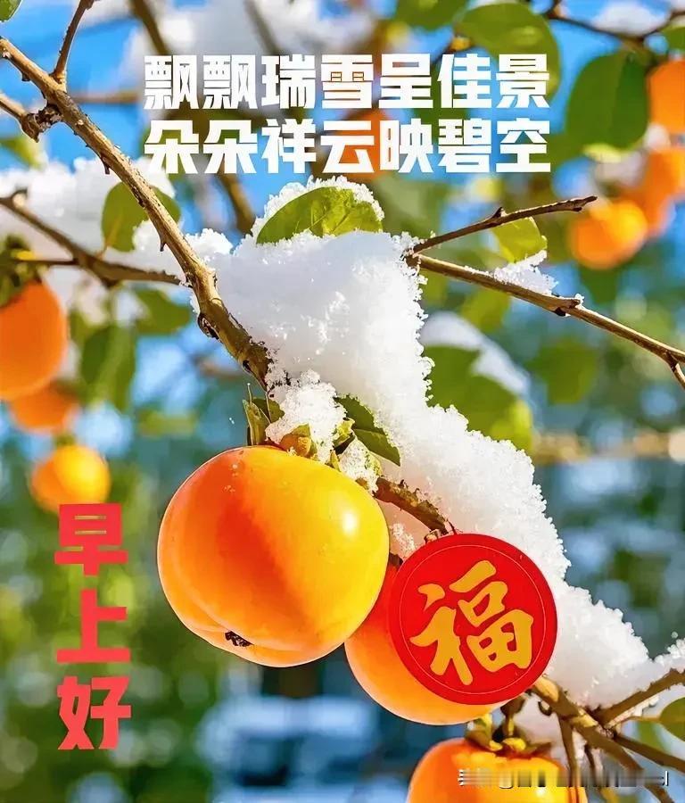 飘飘瑞雪呈佳景，
朵朵祥云映碧空。
[福]
飘飘瑞雪呈佳景，
瑟瑟寒霜染素秋。