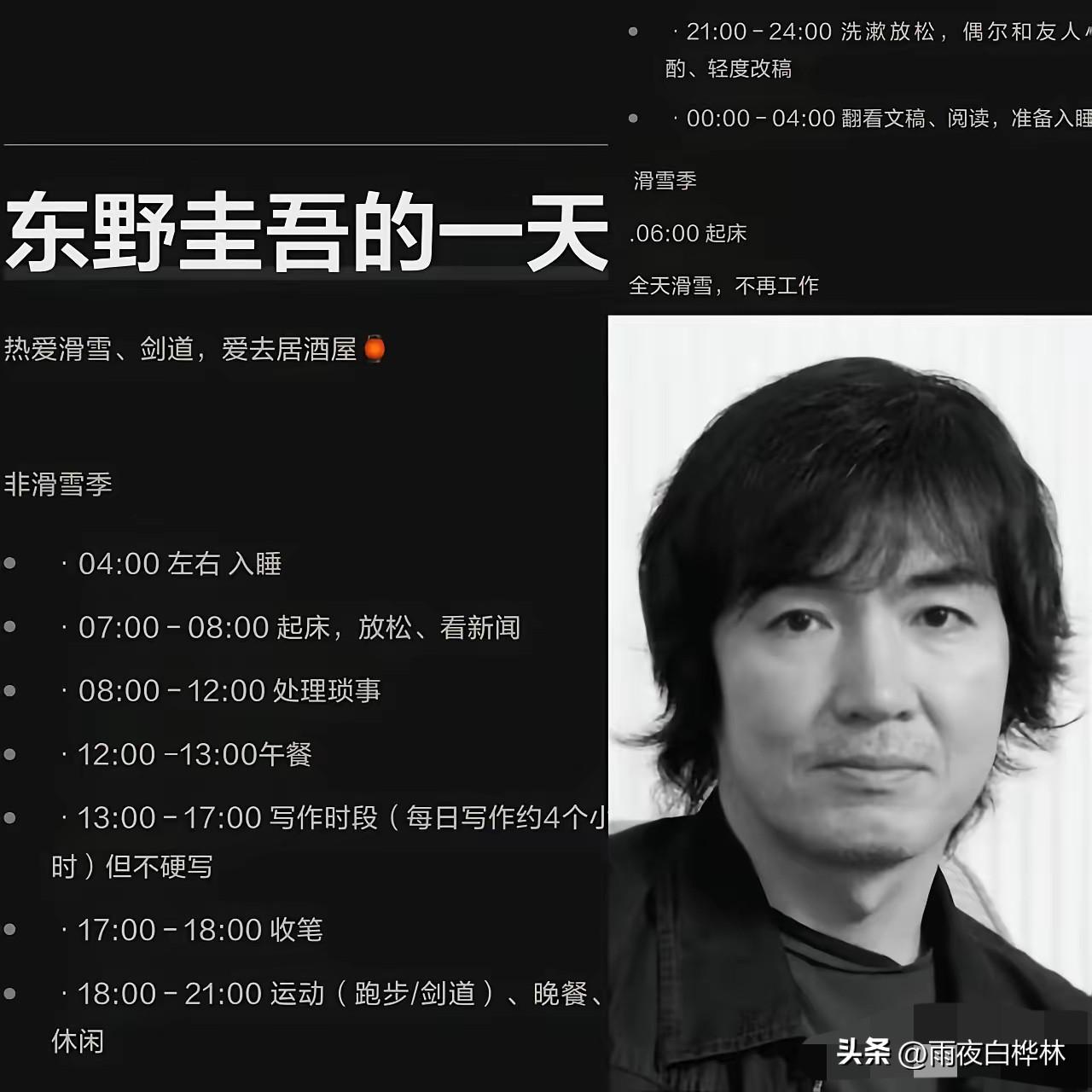 其实东野圭吾一直都忽略了一件事，
不是写作有多拼命，
是身体发出的信号。

他自