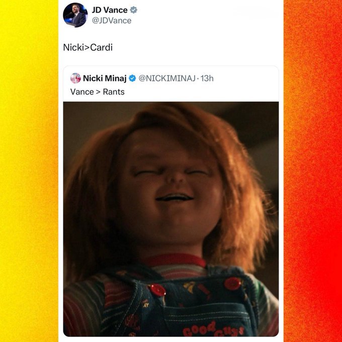 美国副总统万斯参与粉丝大战Nicki>Cardi 