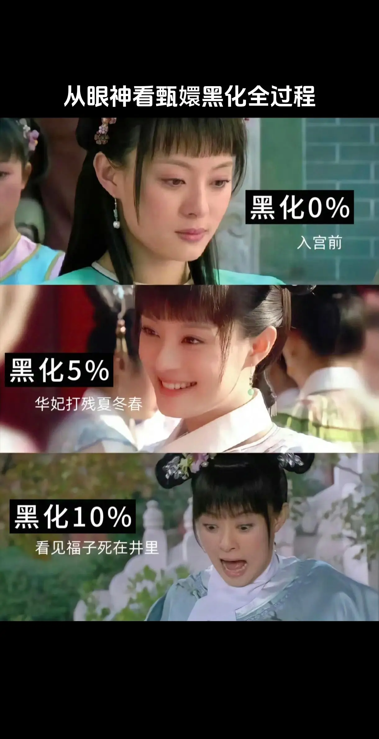 从眼神看甄嬛黑化全过程。
