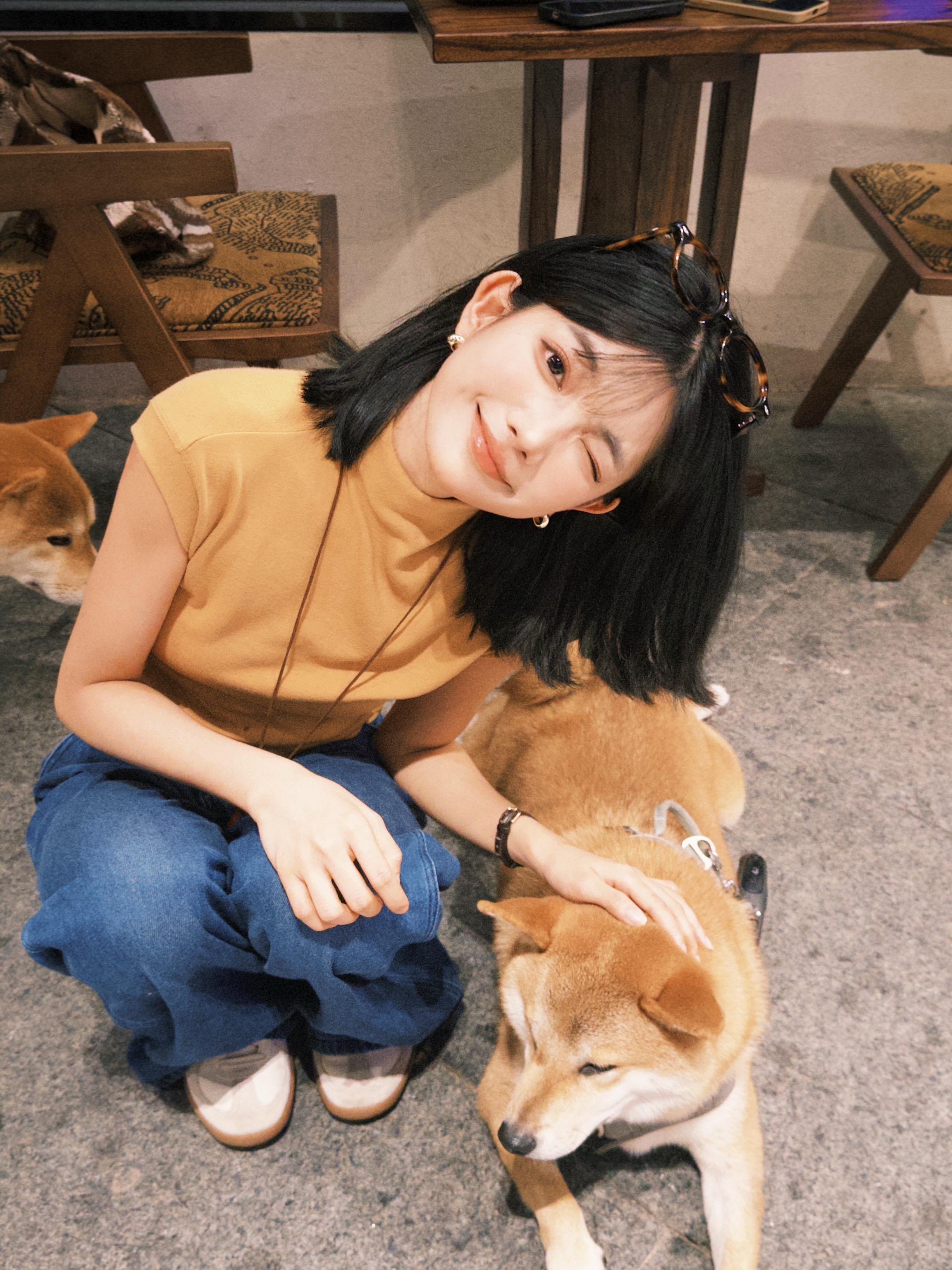 小狗喜欢谁就会粘着谁 你也是吗。
