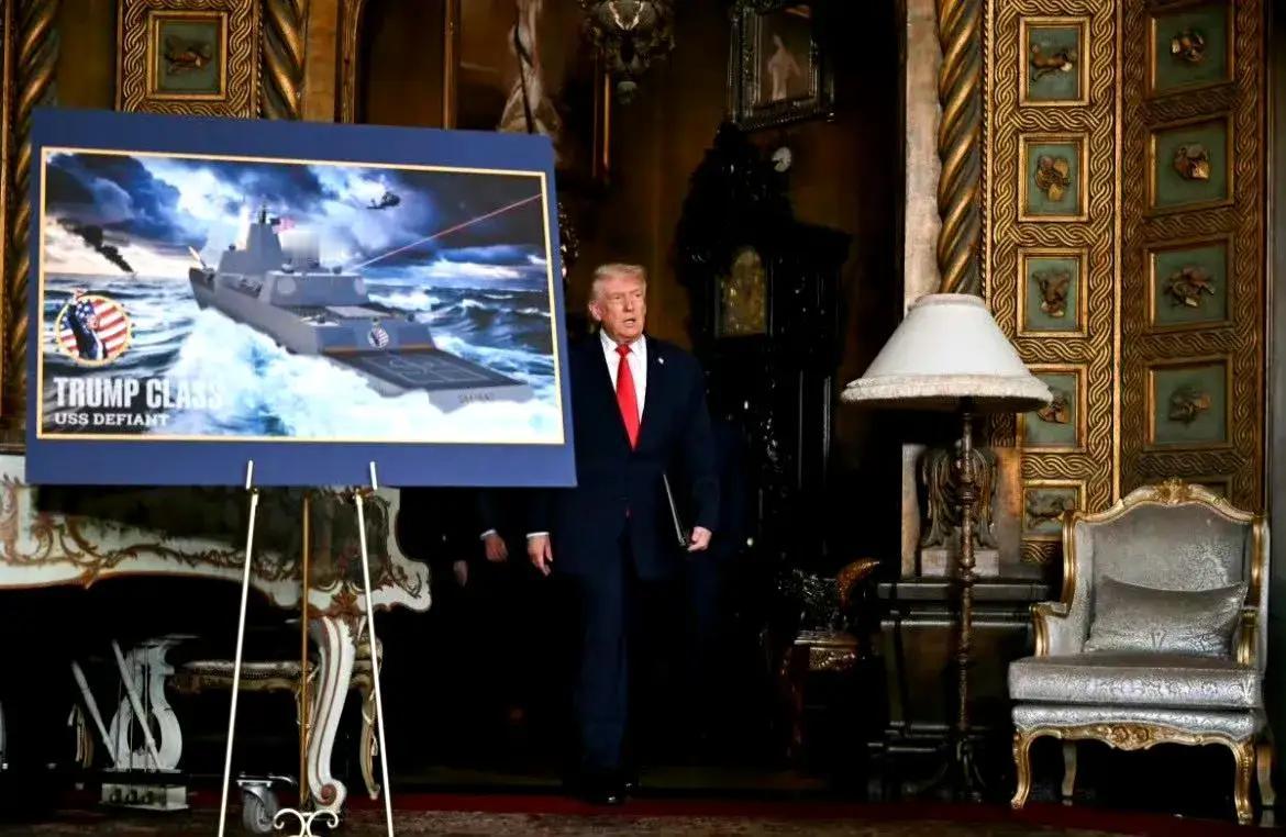 美新型战舰被命名为特朗普级你咋看是特朗普的创意必牛的，不然让美国再次伟大这句口号