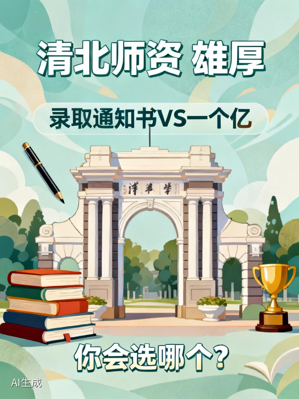 清北的师资力量非常雄厚，有众多知名学者和教授！有一个问题不是这样问的吗？清华大学