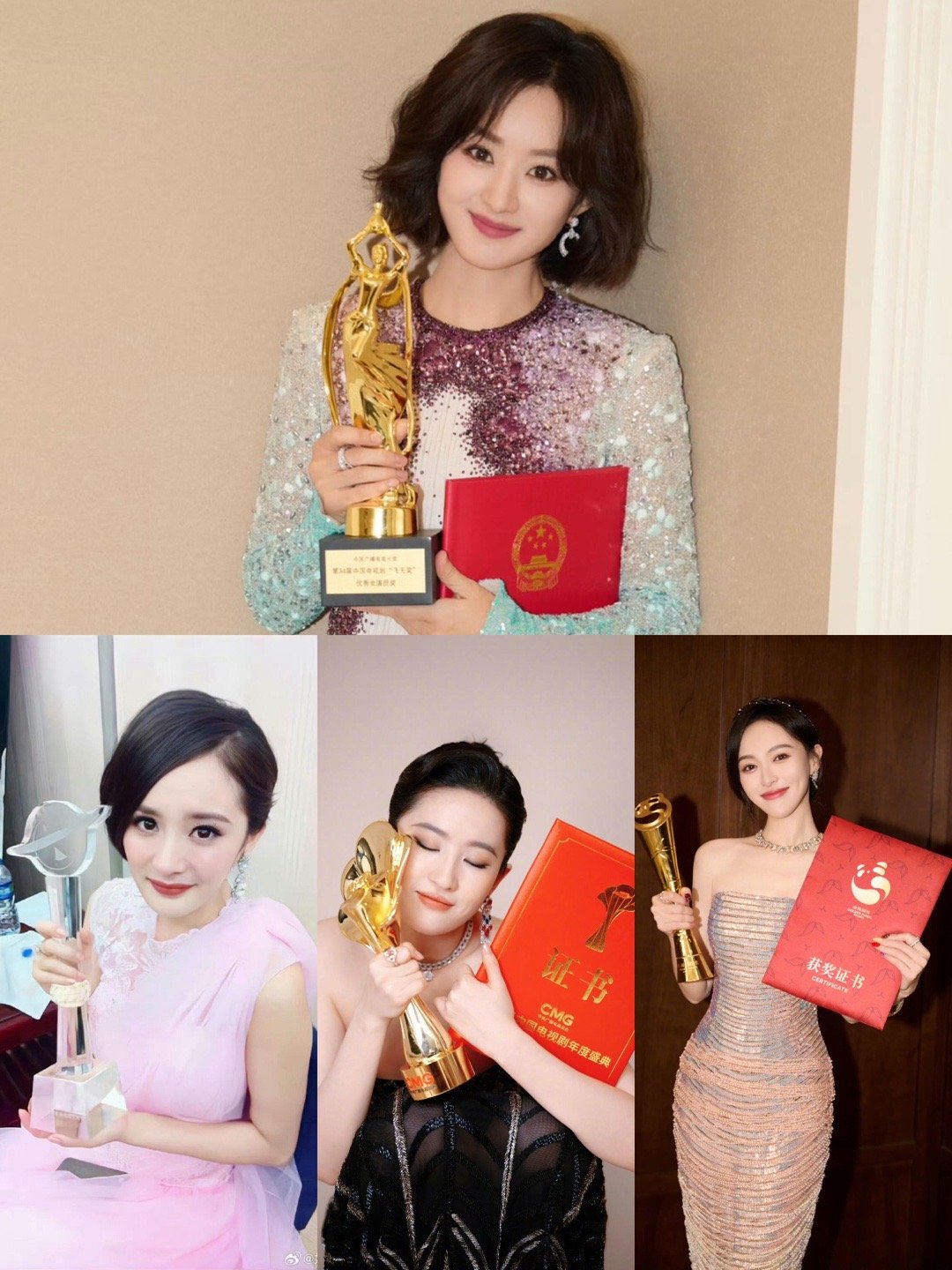 85花人手一个视后，如果把它比喻成黄金，只有赵丽颖的是货真价实的 ​​​