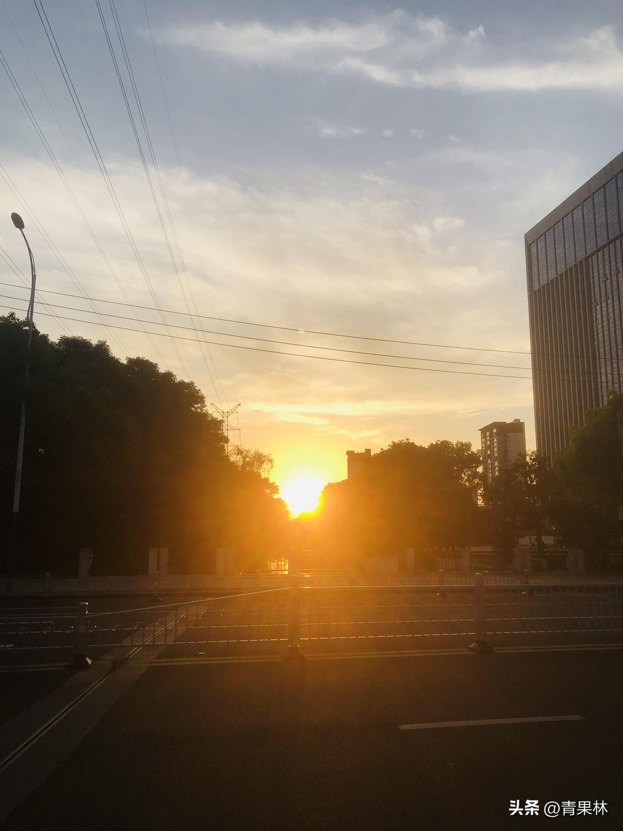 发张你手机里最美的夕阳照可以吗下班路上偶遇这场落日，暖融融的金光铺满整条马路。将