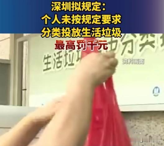 罚1000！深圳这次对垃圾分类动真格了
深圳拟规定：个人未按规定要求分类投放生活