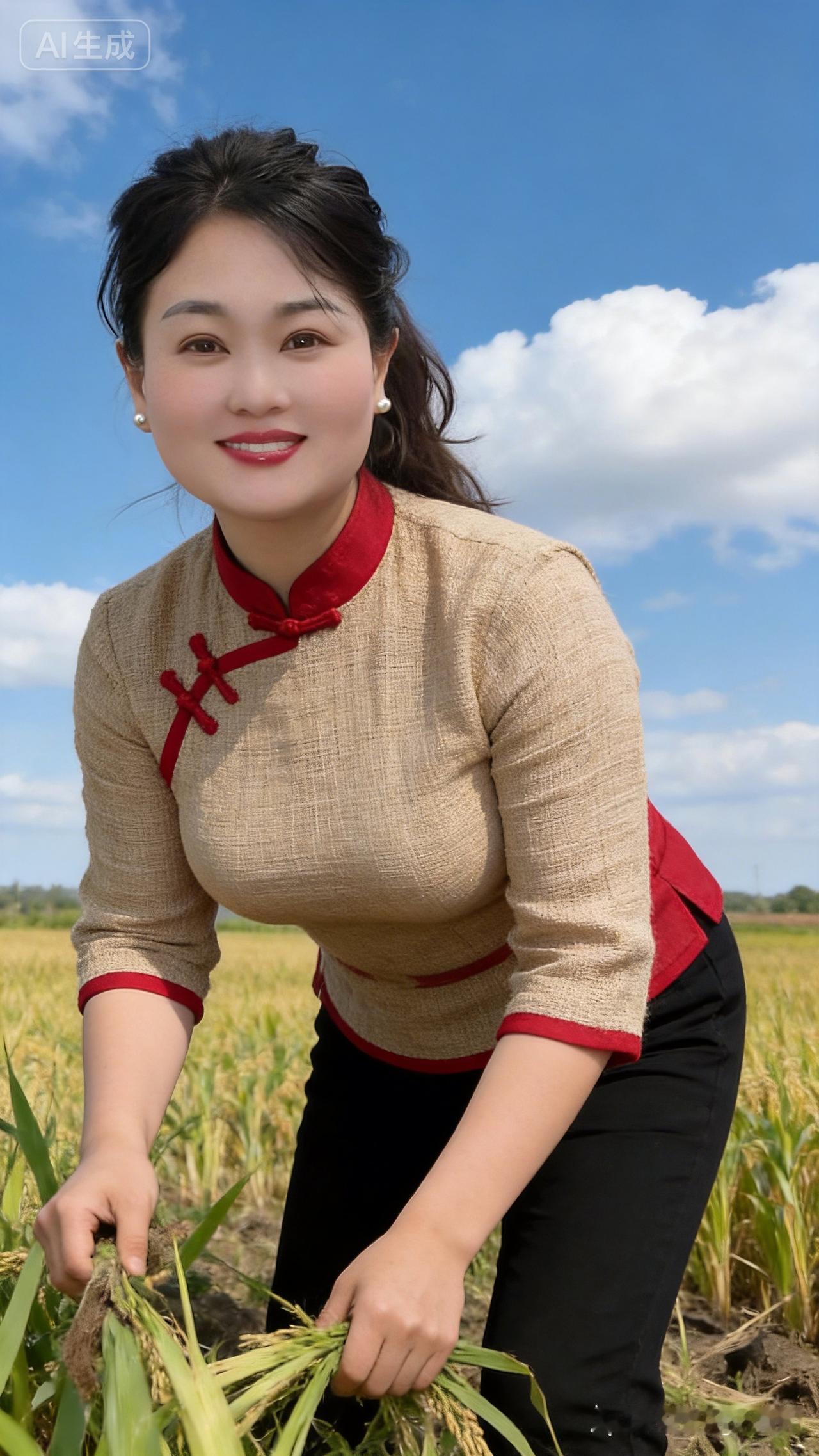 “田园劳作，收获满满，微笑面对每一天！”🌾😊