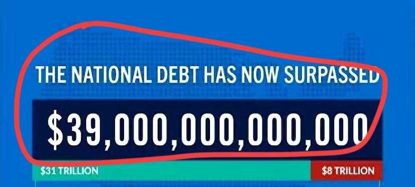 美国在世界打仗打得欢，国债已经涨到三十九万亿美元，那么问题来了，最终这三十九万亿