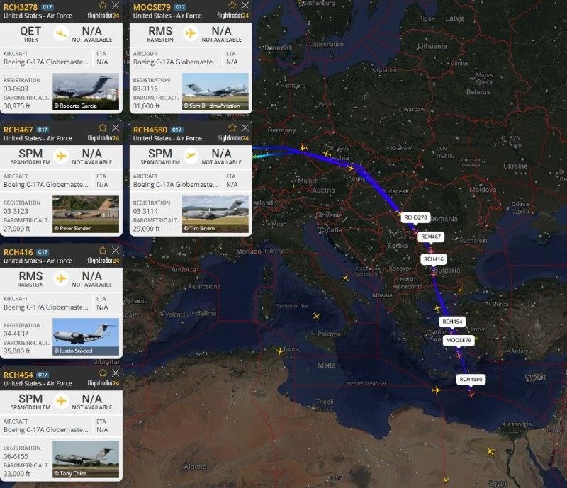 美国正持续向中东地区大规模空运弹药和装备，以应对“史诗狂怒行动”的新阶段。据监测