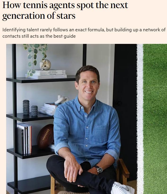今天的Morning Read，带大家看看经纪人是如何挖掘超级巨星的。网球 这篇
