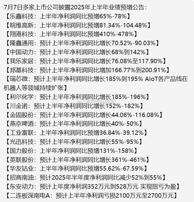 昨晚业绩披露亮点是两家重要的SoC公司25H1业绩预告，Q2收入历史新高，利润均