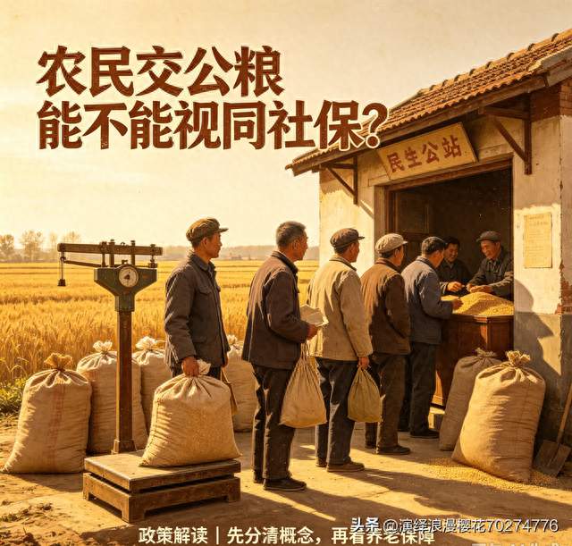 农民交公粮能不能视同缴社保？官方政策讲明白别再被网传消息误导