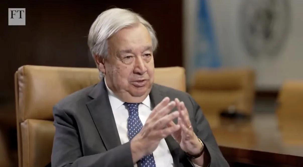 联合国秘书长古特雷斯25日说：“看看安理会安理会有三个欧洲成员国。不管你愿不愿意