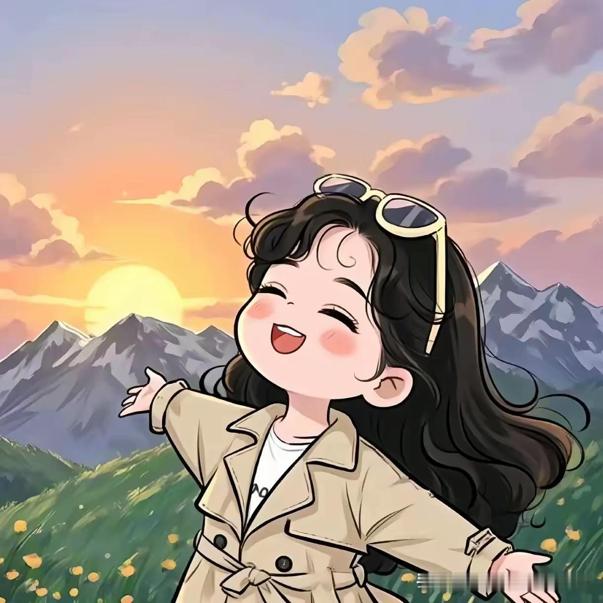 夕阳下的少女，微笑拥抱自由与梦想。🌅💖🌿阳光少女照 秋日少女照