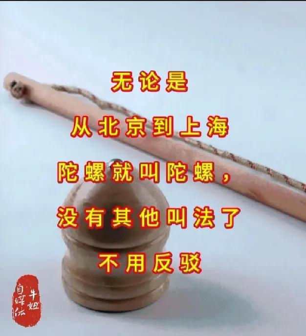 我敢打赌，
无论是从北京到上海，
陀螺就叫陀螺，
没有其他叫法了，
也不用反驳。