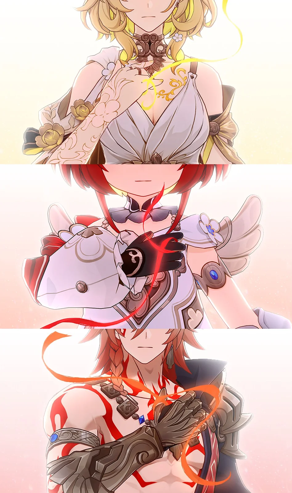 黄金裔角色pv的新封面标题&前后对比