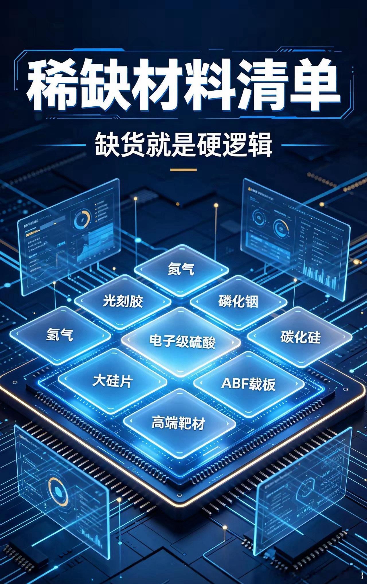 比黄金还要稀缺！八大半导体卡脖子核心材料，完整整理行业缺口数据今年科技赛道最扎实