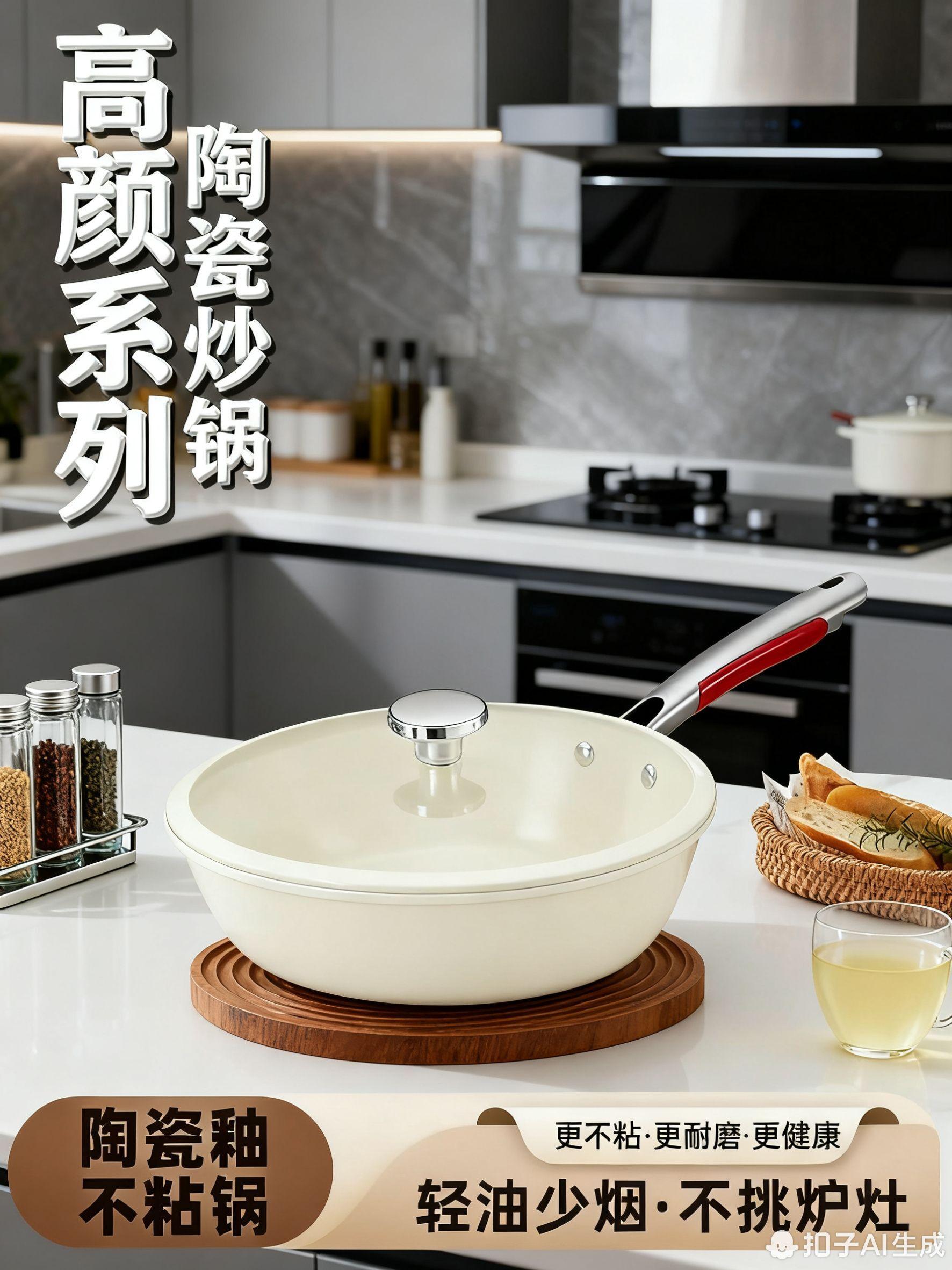 炒啥都不粘，无油煎鸡蛋烙大饼没问题，不怕钢丝球刮，水一冲就干