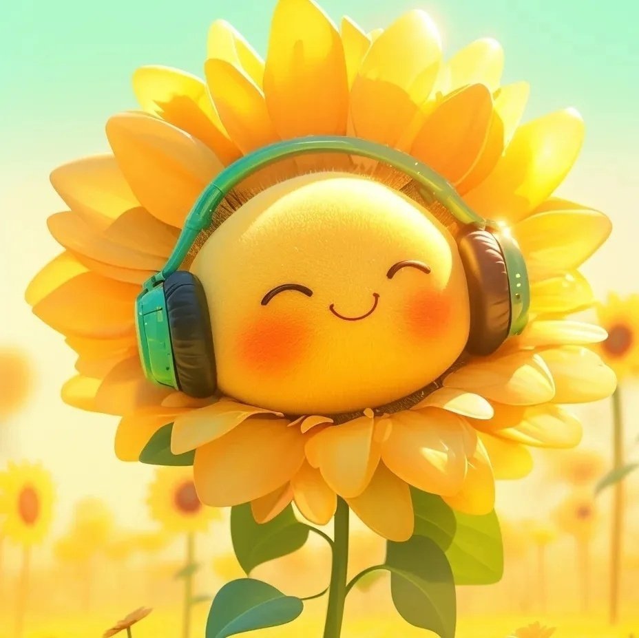 微笑太阳花正能量头像 ​​​