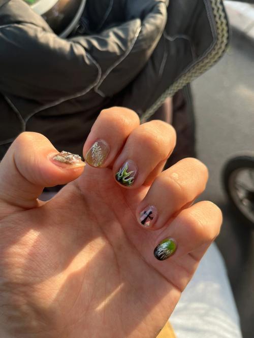 公司一20多岁同事做的美甲，这不花哨吧，也不过度夸张，还显得俏皮可爱，青春洋溢，