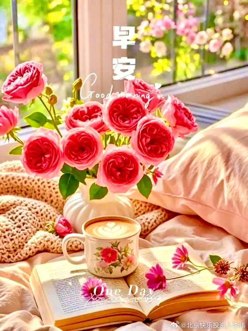 早安：人到中年，越来越迷恋人间烟火。晨光温柔洒落，家人闲坐灯火可亲，这便是最大的