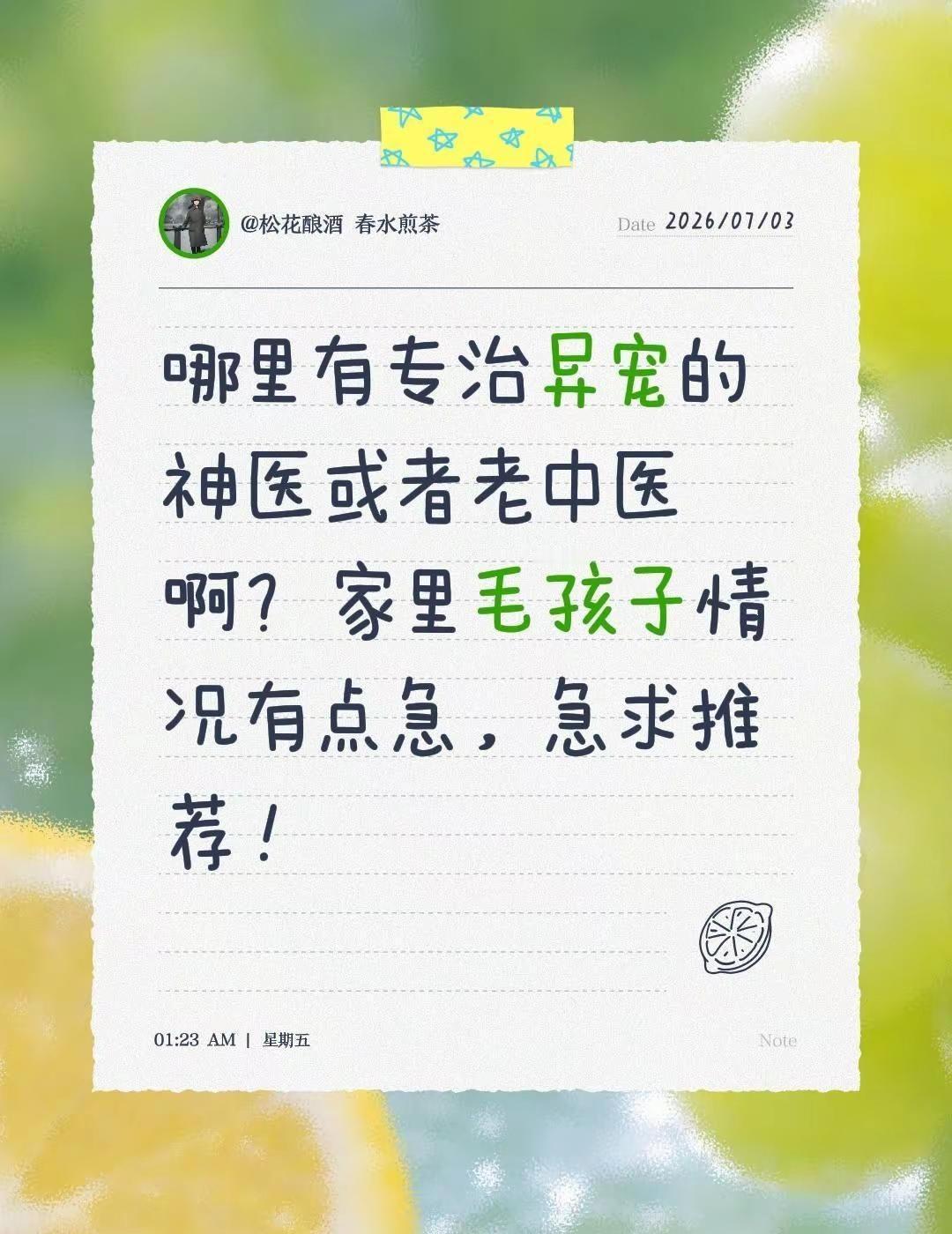 哪里有专治异宠的神医或者老中医啊？家里毛孩子情况有点急，急求推荐！异宠宠物 神医