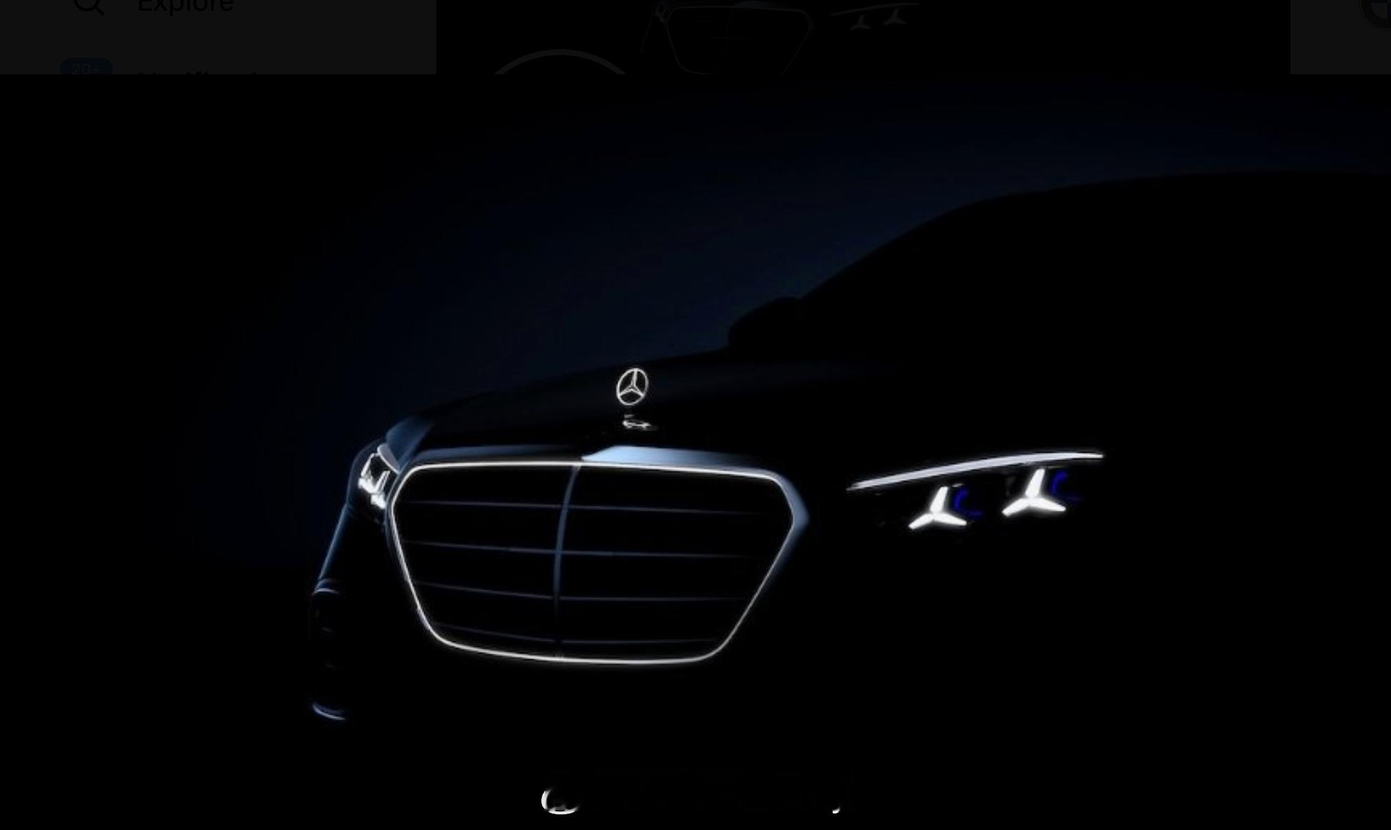 临近月底了全新奔驰S级就要发布了官方最新一波预告图目前看三叉星元素还是可以我以为