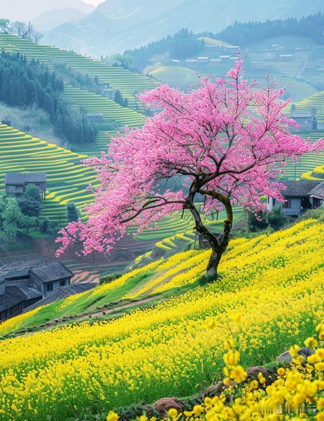 春天


快乐其实很简单
如果可以，在屋前栽上几棵树
亦或于家中阳台养几盆花
你