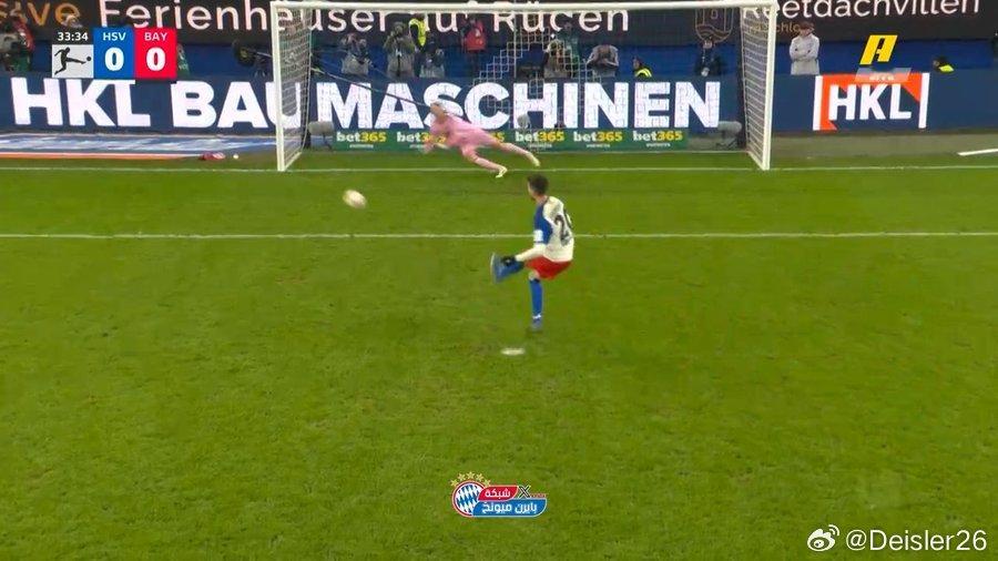 33分鐘，法比奧·維埃拉點球破門❗❗❗漢堡1-0拜仁❗❗❗ 