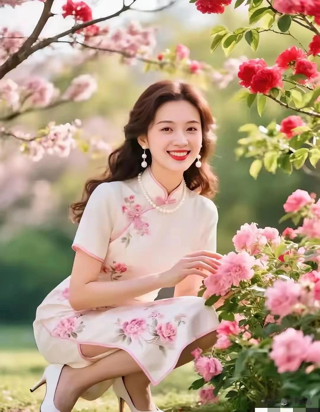 国色天香花正浓，
春风得意马蹄重。
一年更比一年好，
芝麻开花好收成。