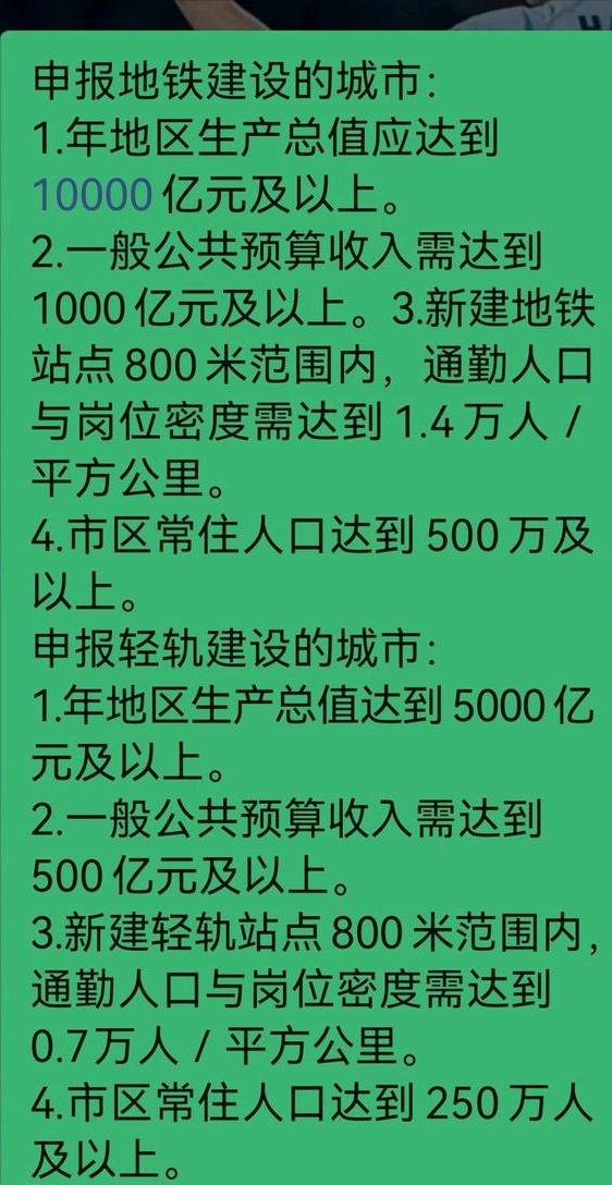 网传建地铁、轻轨新规，如果属实，那山东的烟台也就勉强建个轻轨，其他城市无缘了。潍