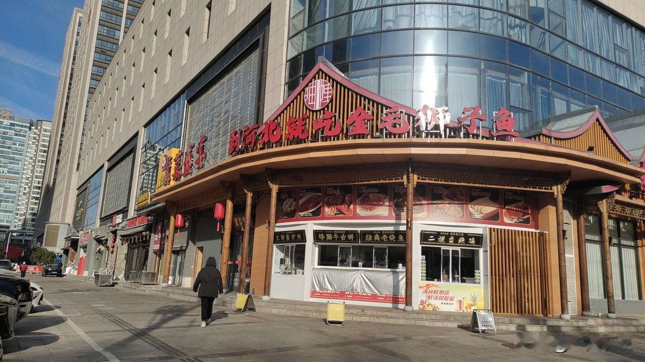 在石家庄市桥西区休门街与四中路交口东北角，发现一家店，大字写着“到河北就吃金毛狮