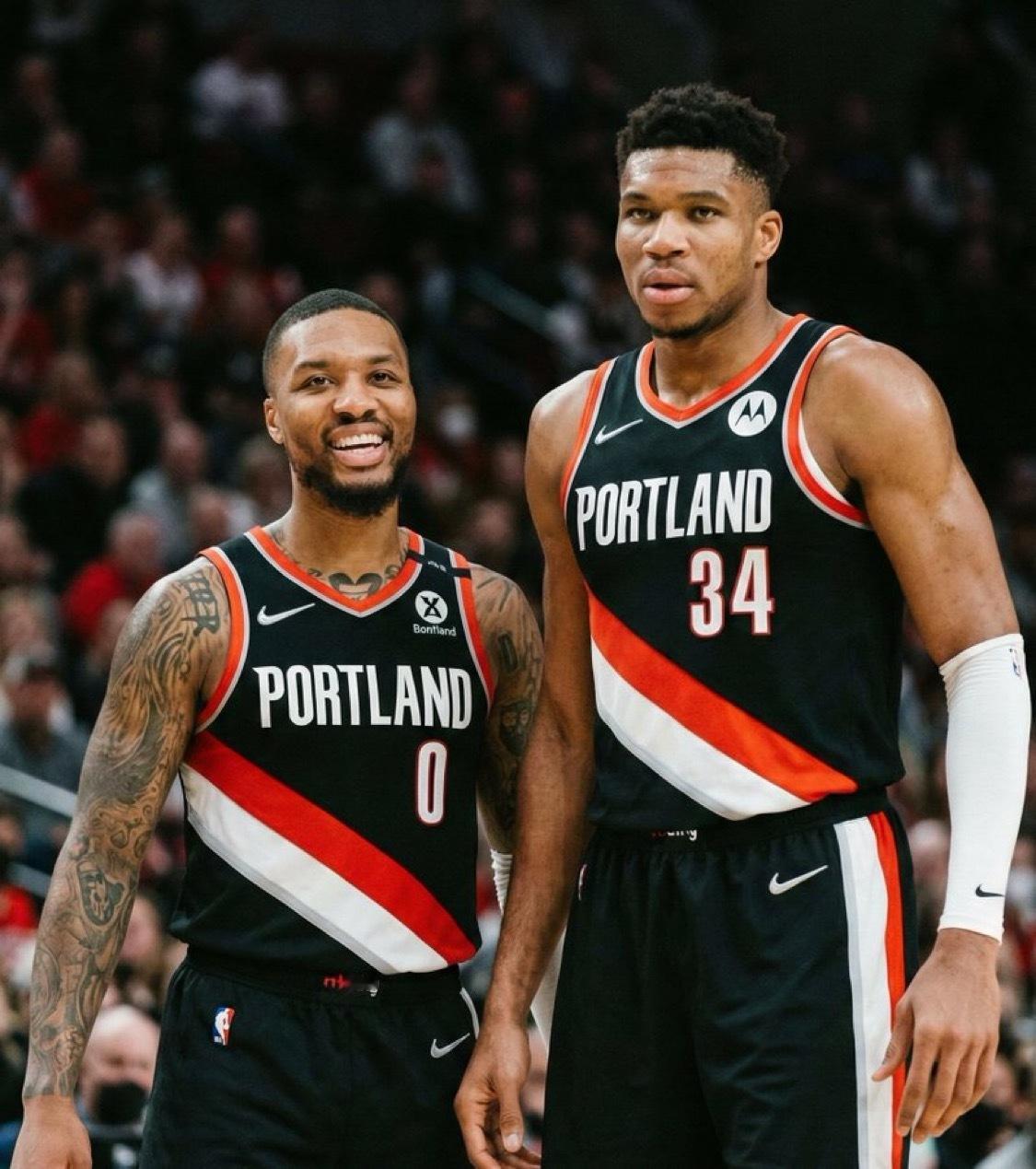 Jake Fischer：达米安·利拉德一直在努力将字母带到开拓者队。 