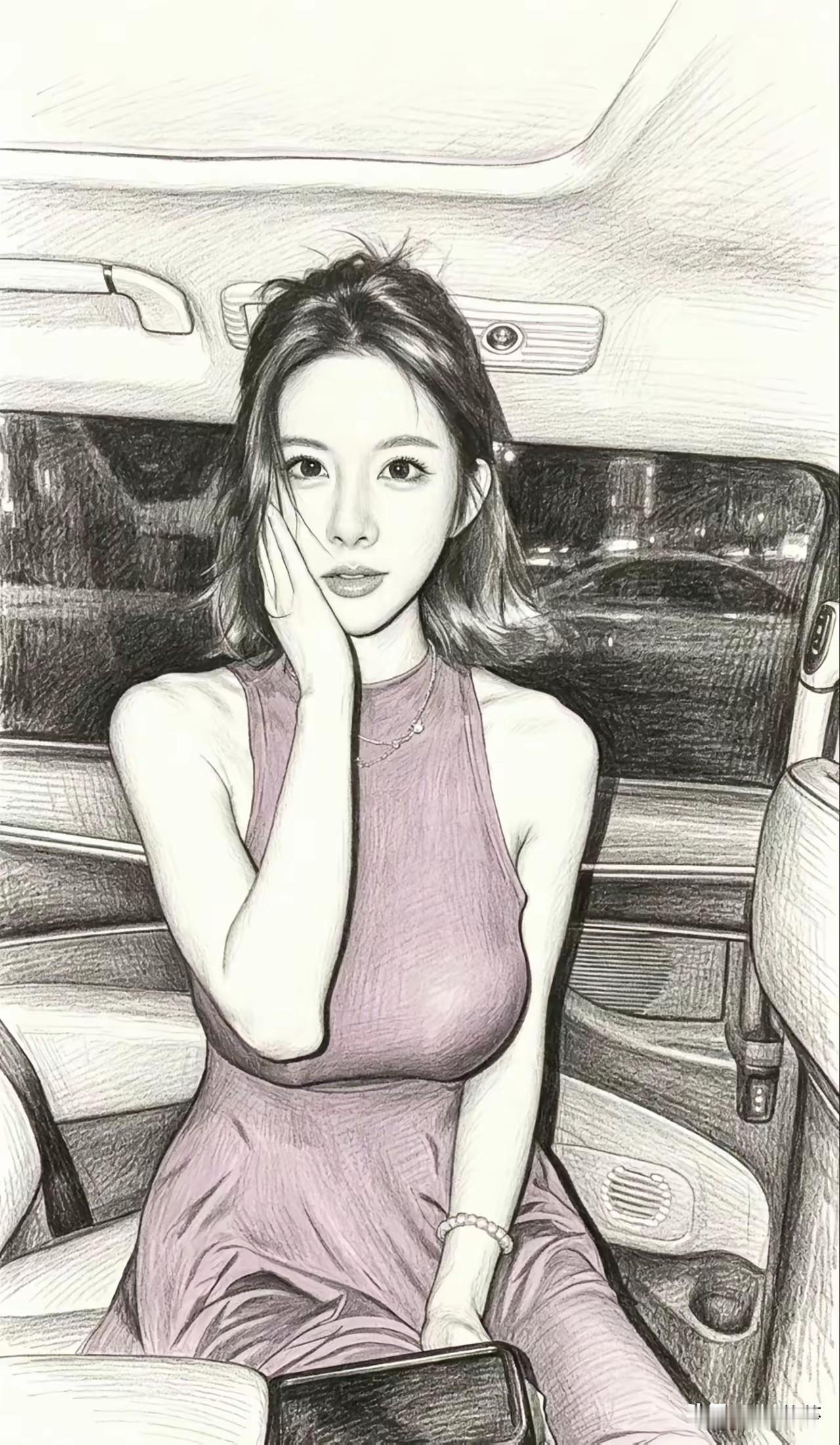 素描感车内照太绝了！被网友喊氛围感天花板
 
谁懂啊！把车内随手拍的照片转成素描