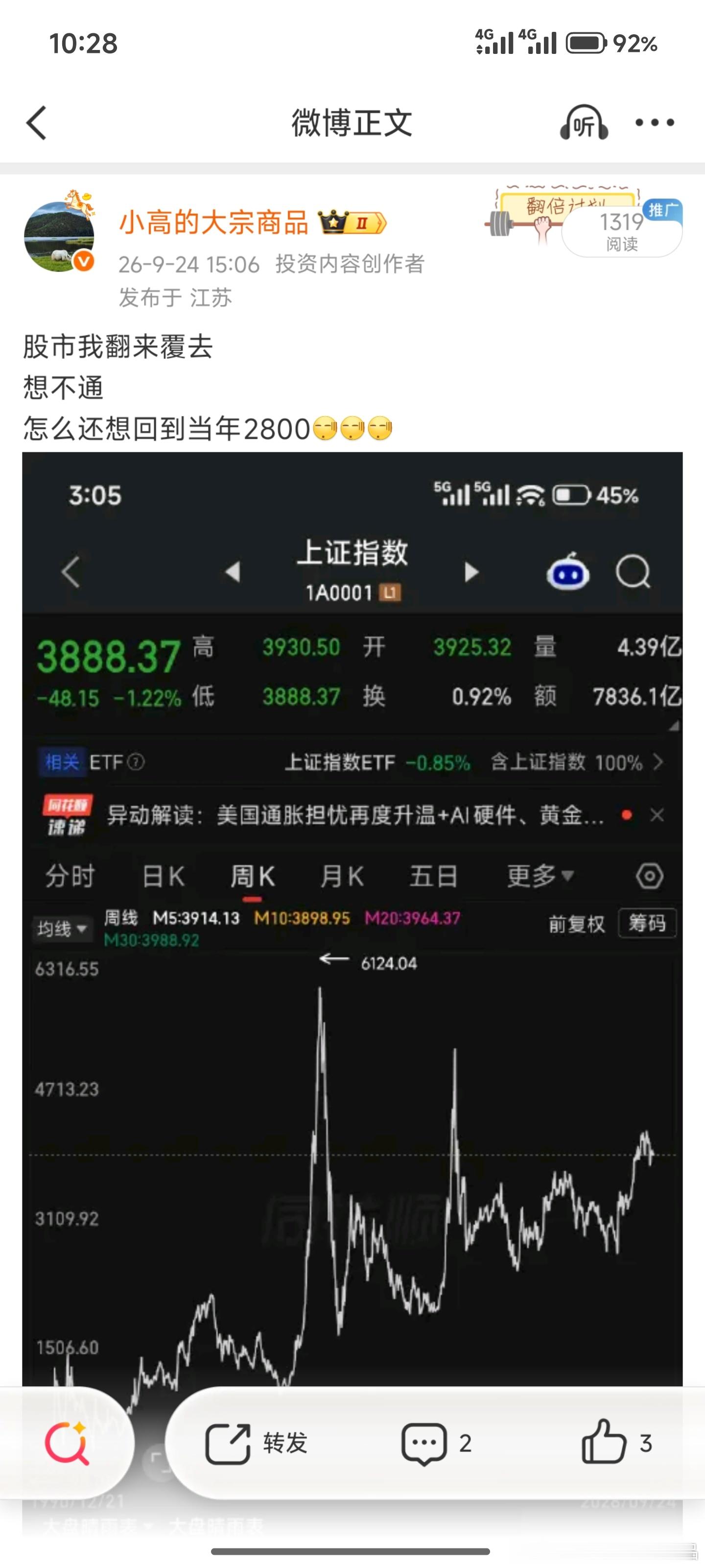 A股失守3700点这是盘感，之前发了才发现屏蔽不能说不好，正常回调而已 ​​​