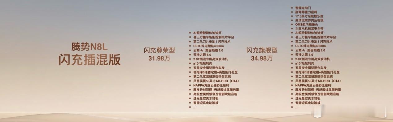 三十万区间这台家用大六座SUV看点不少，腾势N8L纯电正式登场，售价29.98万