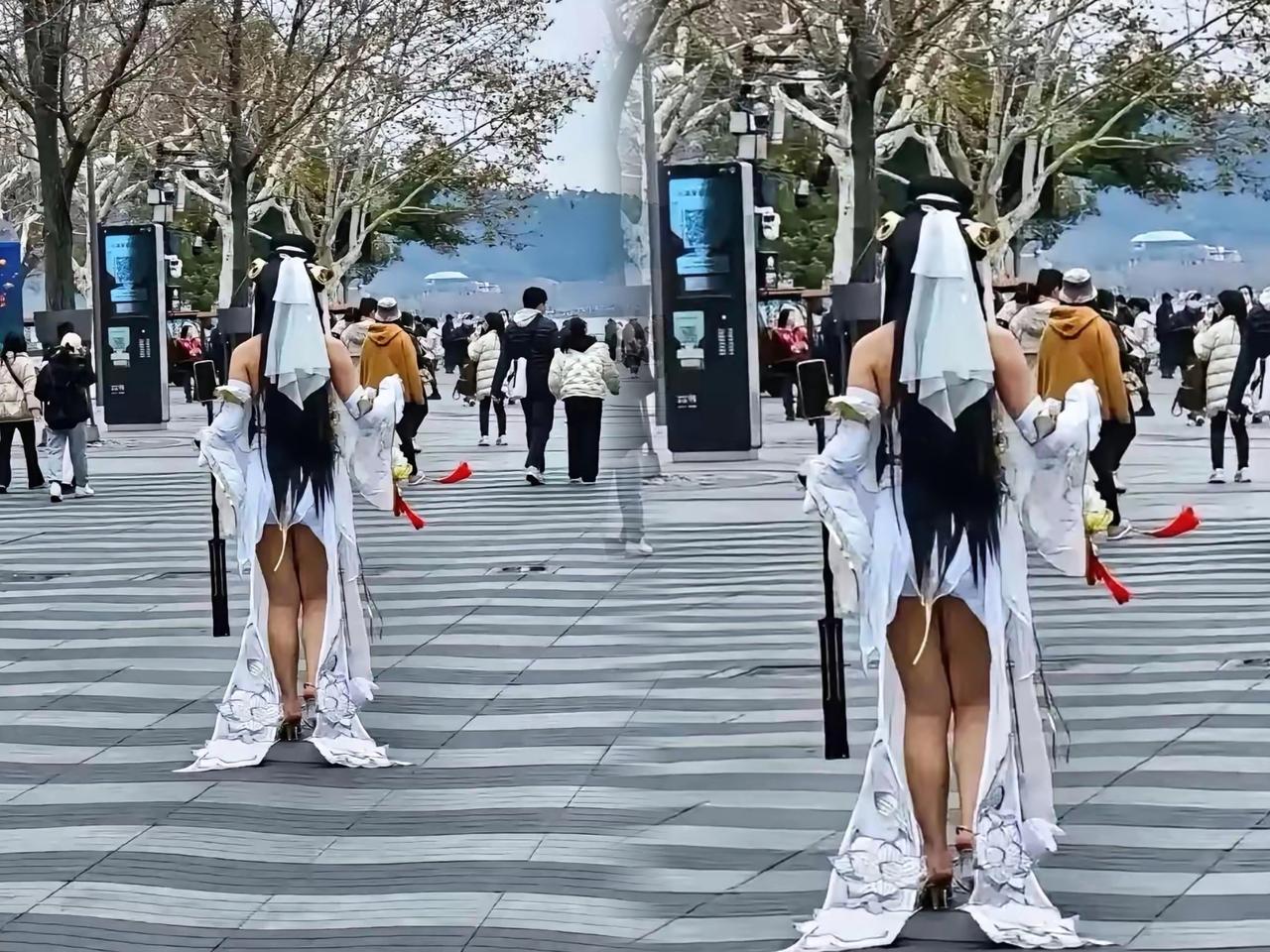 穿衣自由没问题，
但拿“冻成狗”换流量，真的值得吗？
 
天寒地冻的街头，总有人