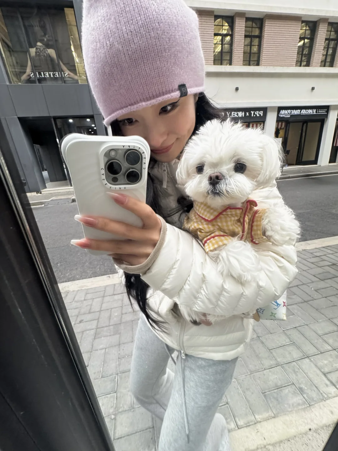 对镜街拍📷wiz my baby puppy🐶
